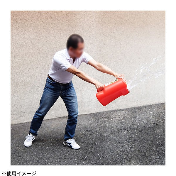 緑十字 防災用品 消火投水 8L レッド セブンホール構造 一体成型 日本製 (380314)(4932134225416) 日本緑十字社