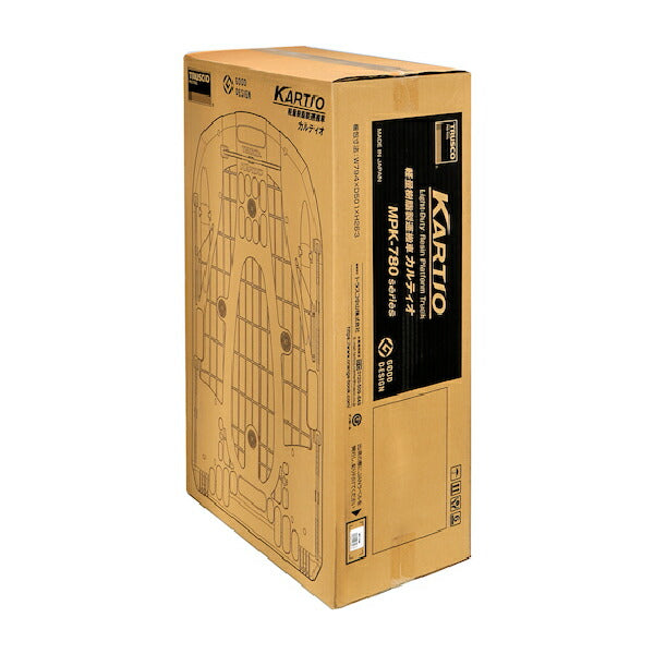 TRUSCO 樹脂台車 NEWカルティオ 780x490 MPK-780-BK 折りたたみ式台車 黒 軽量化6.8kg 安定性向上 トラスコ中山