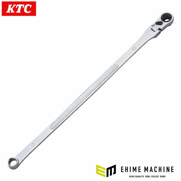 [26SS新商品] KTC 超ロングラチェットめがねレンチ(首振りタイプ) 10mm MR15LA-10F (4989433321363) 京都機械工具