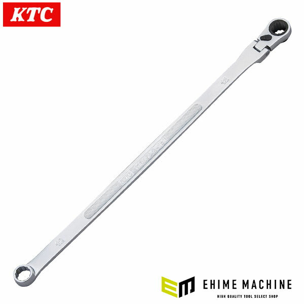 [26SS新商品] KTC 超ロングラチェットめがねレンチ(首振りタイプ) 12mm MR15LA-12F (4989433321370) 京都機械工具