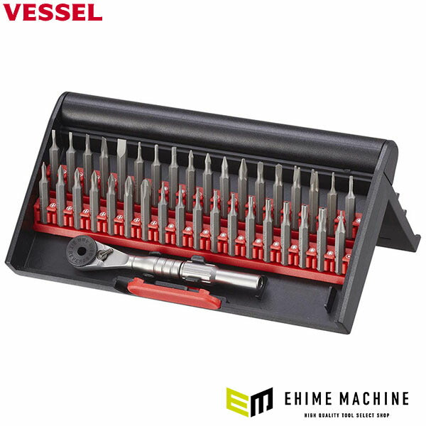 [26SS新商品] ベッセル 精密差替ミニラチェット36本組 精密ビットセット (MR36)(4907587037992) VESSEL
