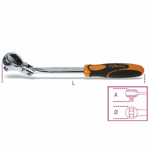 日本正規品 ベータ スイベルラチェットハンドル 1/2 72ギア (920/56A)(8014230196718) Beta