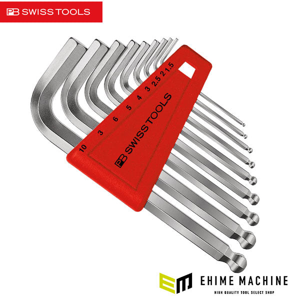 日本正規品 PBスイスツールズ ホルダー付ボールポイント六角レンチセット 9本組 (212.H-10CN) (7610733235186)