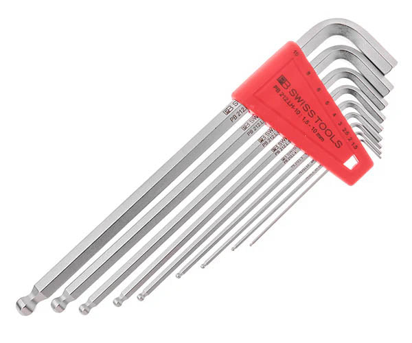 日本正規品 PBスイスツールズ ホルダー付ボールポイントロング六角レンチセット 9本組 (212.LH-10CN) (7610733235476)