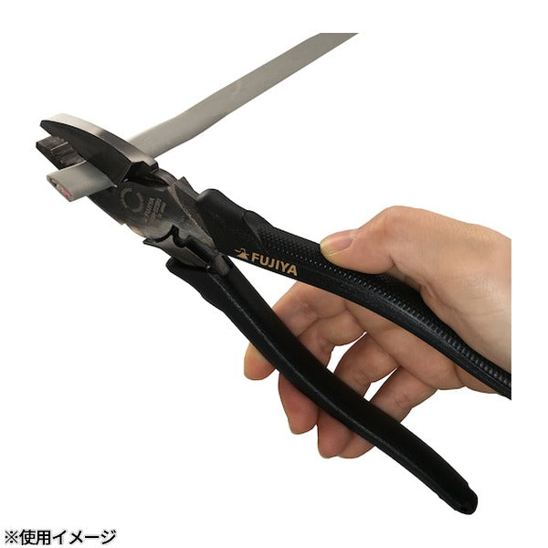 フジ矢 偏芯パワーペンチ(黒金) 225mm (3000N-225BG)(4952520030899) FUJIYA 工具