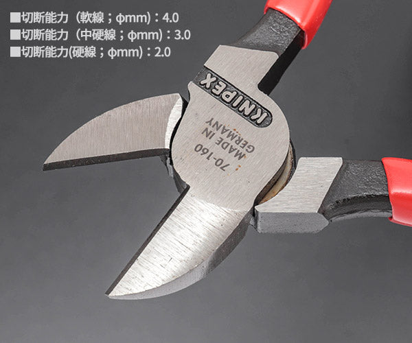 【9月の特価品】日本正規品 クニペックス 斜ニッパー (7001-160)(4003773013426) 業務向け KNIPEX