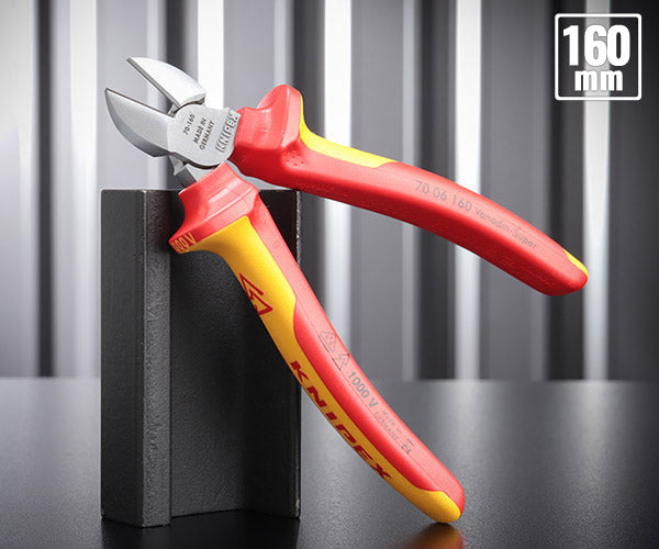 日本正規品 クニペックス 絶縁斜ニッパー 1000V (7006-160)(4003773021995) 業務向け KNIPEX
