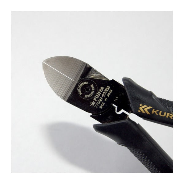 フジ矢 電工名人偏芯薄刃ニッパー(黒金) (7700N-200BG)(4952520077207) FUJIYA 工具