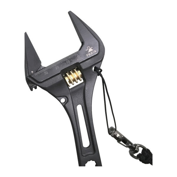 フジ矢 ギア付モンキーレンチ(黒金) (FGL-38-BG)(4952520852255) FUJIYA 工具