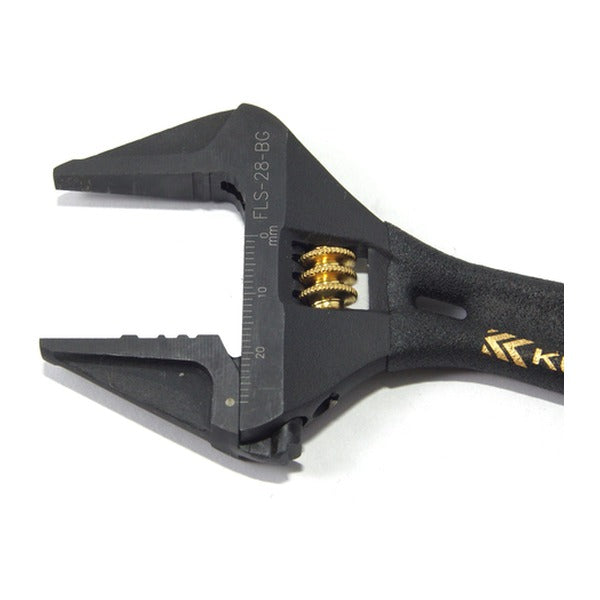 フジ矢 ライトショートモンキー(黒金・グリップ付) (FLS-28-BG)(4952520852262) FUJIYA 工具