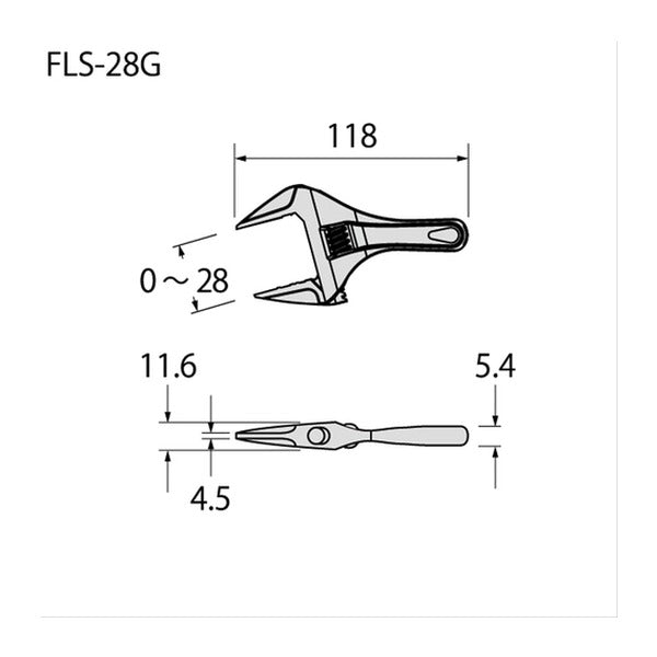フジ矢 ライトショートモンキー (FLS-28G-F)(4952520852040) FUJIYA 工具