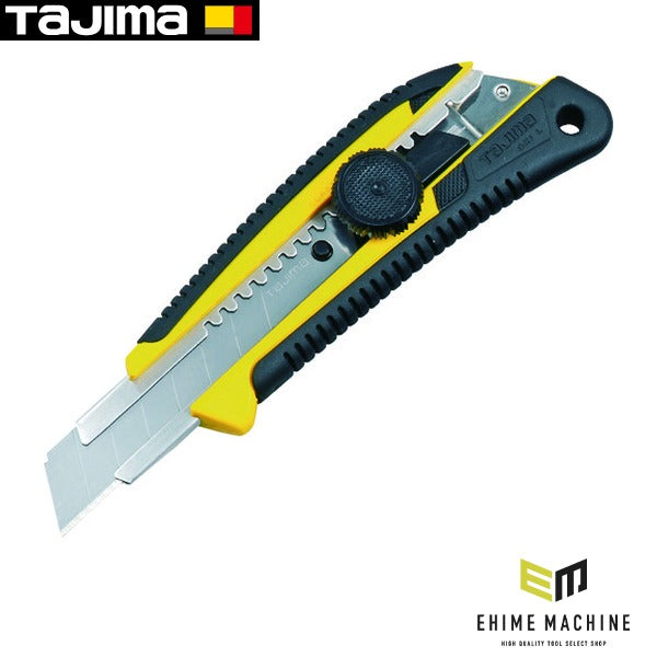 タジマ カッターナイフ ネジプロ グリ-L 黄 クリアケース入 (LC561YCL)(4975364018243) TAJIMA TJMデザイン