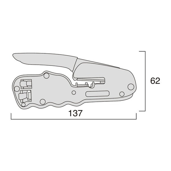 フジ矢 モジュラープラグ圧着工具 (PP606-140)(4952520084113) FUJIYA 工具