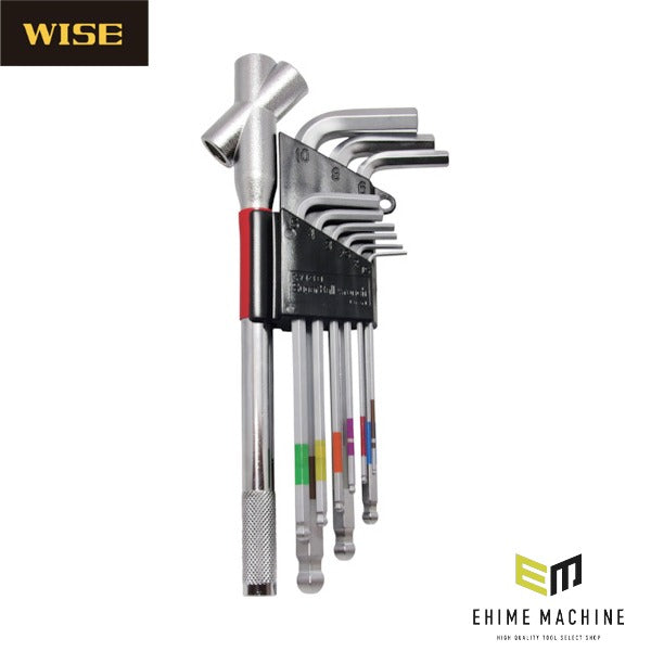 ワイズ スーパーボールレンチセット セミロング 9本セット トリプルハンドル付 (SB-2300)(4951908003050) WISE フジ矢