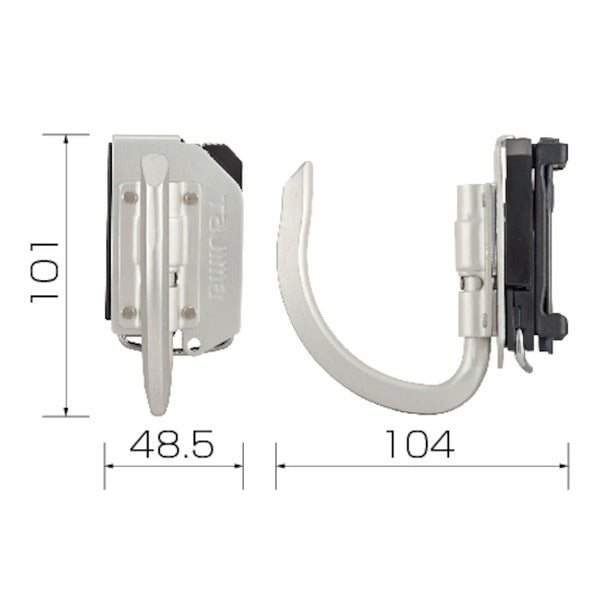 タジマ 着脱式工具ホルダーアルミ 折りたたみ式 Jフック (SFKHA-JF)(4975364169082) TAJIMA TJMデザイン