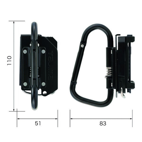タジマ 着脱式工具ホルダースチール カラビナ大 折りたたみ (SFKHI-CLF)(4975364262998) TAJIMA TJMデザイン