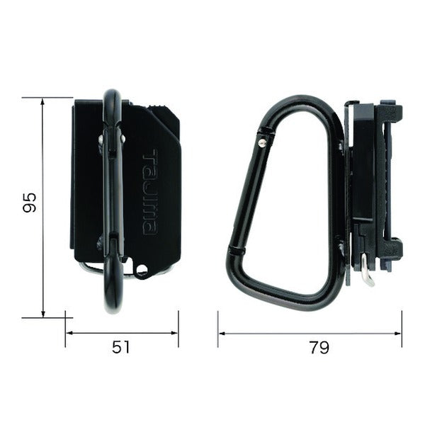 タジマ 着脱式工具ホルダースチール カラビナ小 (SFKHI-CS)(4975364263025) TAJIMA TJMデザイン