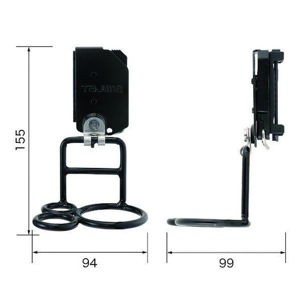 タジマ 着脱式工具ホルダースチール ハンマー 3穴ブラ (SFKHI-H3M)(4975364263094) TAJIMA TJMデザイン