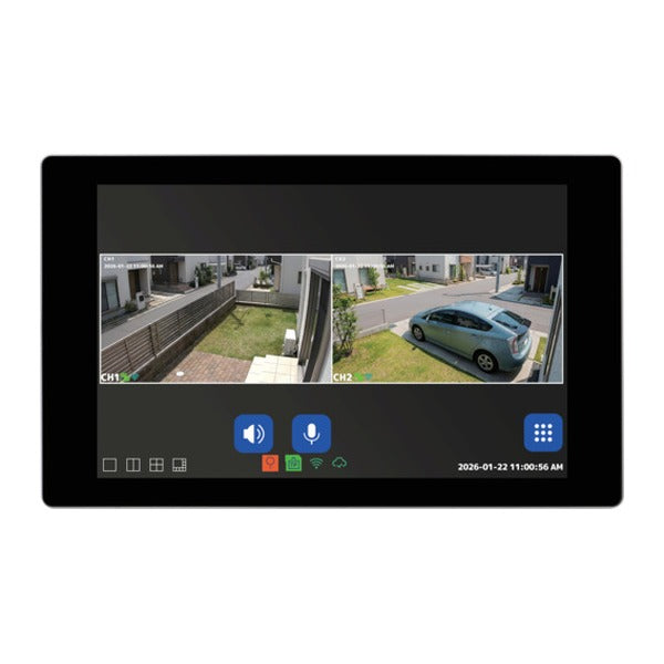ジェントス G-i Camera 屋外用取付型ネットワークカメラ 2台 モニターセット 300万画素 (NCIG-4810A)(4950654055511) GENTOS