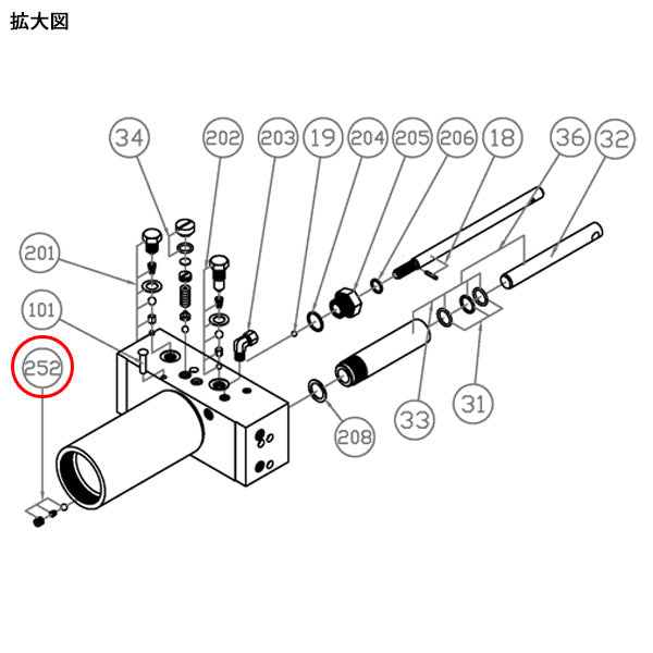 メーカー直送品] 長崎ジャッキ NLA-2.1用 【 圧力止め ねじセット 】No