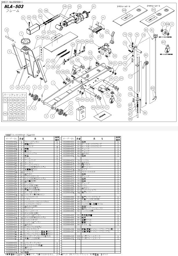 [メーカー直送品] 長崎ジャッキ NLA-503用パーツ 【 受皿 】 No.7 (032000-007) NLA-503-NO.7