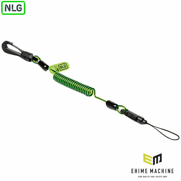 NLG 伸縮ミニコイル状ツールランヤード 30~95cm 1kg (101371)(5060572180239) Never Let Go エヌエルジー イギリス