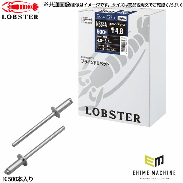 ロブテックス ブラインドリベット スティール/スティール 丸頭 6-7 500本入 NS67A (NS67A)(4963202008761) LOBSTER エビ