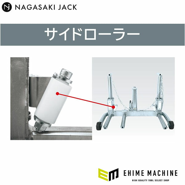 [メーカー直送品] 長崎ジャッキ サイドローラー 2個セット NWD-1R (4940995772789) タイヤ回転補助 NWD-100GR用オプション NAGASAKI JACK