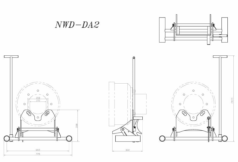 [メーカー直送品] 長崎ジャッキ ブレーキドラム用アタッチメント NWD-DA2 (4940995869885) ホイールドーリ対応 ドラム点検・交換用 NAGASAKI JACK