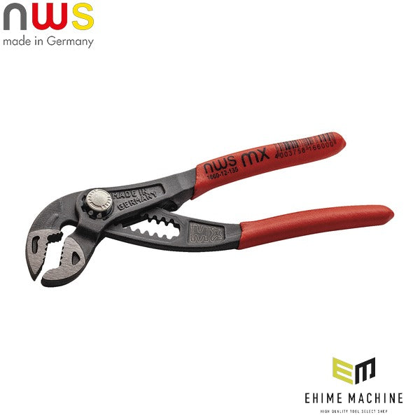 日本正規品 NWS ウォーターポンププライヤ マキシMX 全長135mm (1660-12-135-SB)(4003758666012) エヌダブリューエス
