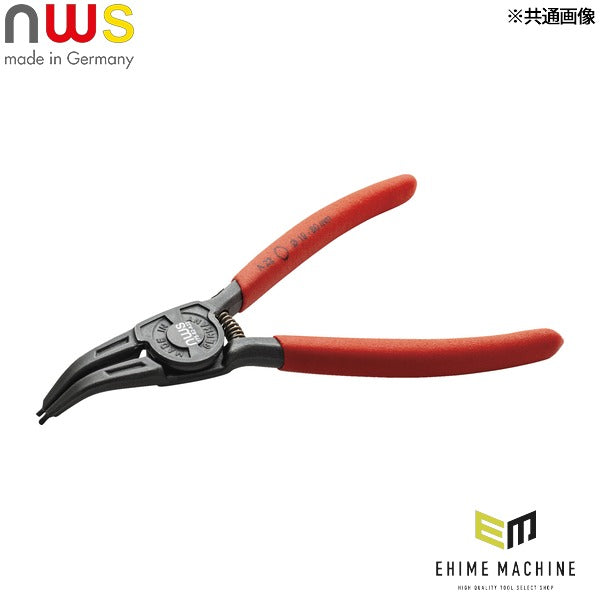 日本正規品 NWS 軸用スナップリングプライヤー 45°曲 対応径85-140mm 全長290mm (175-62-A42-SB)(4003758675366) エヌダブリューエス