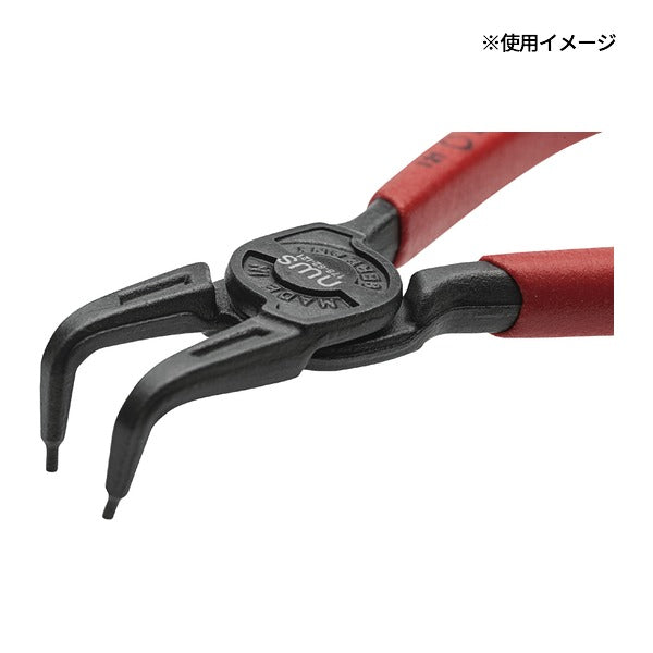 日本正規品 NWS 穴用スナップリングプライヤー 90°曲 対応径19-60mm 全長165mm (178-62-I21-SB)(4003758678275) エヌダブリューエス
