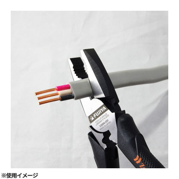 フジ矢 電工職人偏芯ペンチ Zero Black 全長202mm (3300N-200)(4952520030905) FUJIYA 工具