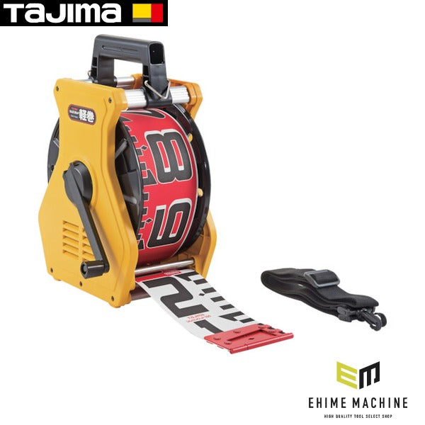 タジマ シムロンロッド軽巻(スタンド付テープロッド)幅100mm 長さ50m (KM10-50K)(4975364034595) TAJIMA TJMデザイン