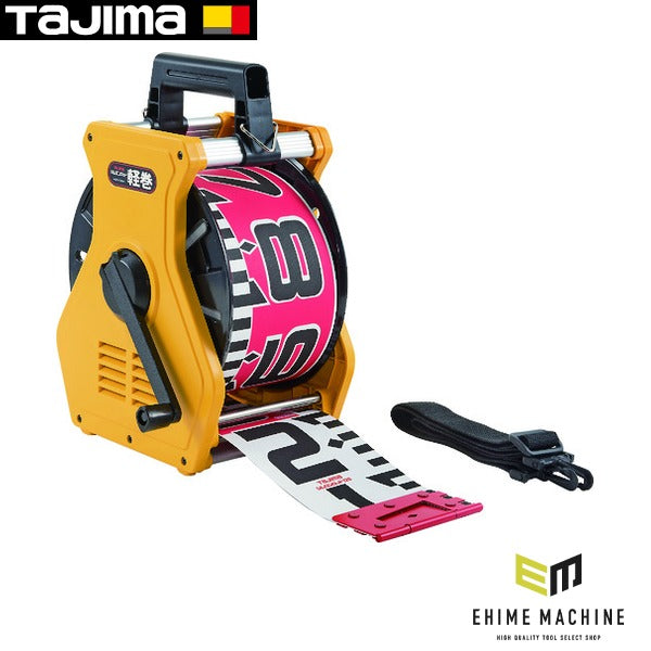 タジマ シムロンロッド軽巻(スタンド付テープロッド)幅120mm 長さ50m (KM12-50K)(4975364034717) TAJIMA TJMデザイン