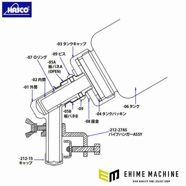 ハスコー タンクパッキン ワンマンブリーダーOM-213用 フルード自動供給器 補修部品 OM-213-04 (4940995559502) HASCO
