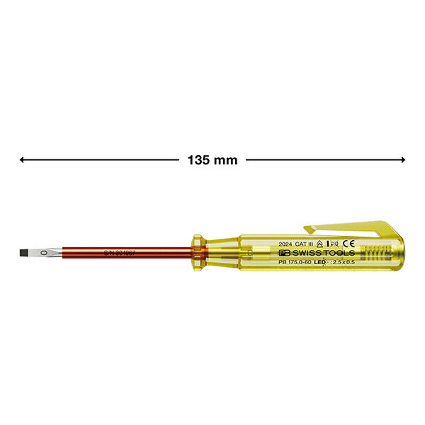 日本正規品 PBスイスツールズ 検電ドライバー AC100V-250V用 (175.0-60LED)(7610733298891)