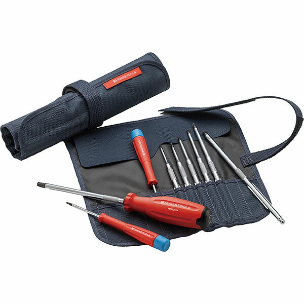 日本正規品 PBスイスツールズ 差替式ドライバーセット 9本組 グレー (38224.GY)(7610733297795) 新世代 スイスグリップEVO