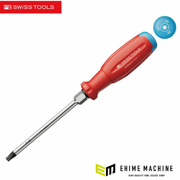 日本正規品 PBスイスツールズ スイスグリップEVO トルクスドライバー Torx T40 根元六角 140mm (38400.40-140S)(7610733296262) 新世代 スイスグリップEVO