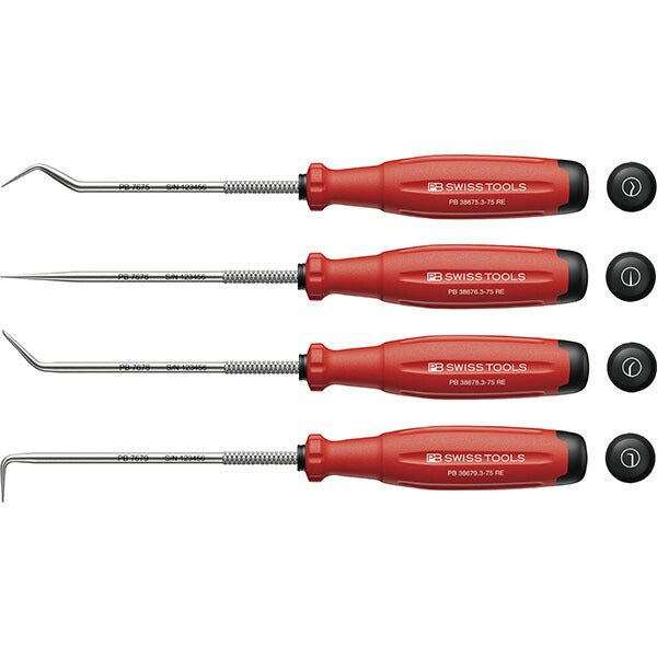日本正規品 PBスイスツールズ スイスグリップEVO ピックツール 4本組 ロールケース付 (38681)(7610733297078) 新世代 スイスグリップEVO