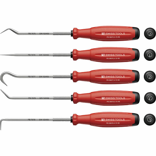日本正規品 PBスイスツールズ スイスグリップEVO ピックツール5本組 ロールケース付 (BOX) (38685.CBB)(7610733297108) 新世代 スイスグリップEVO
