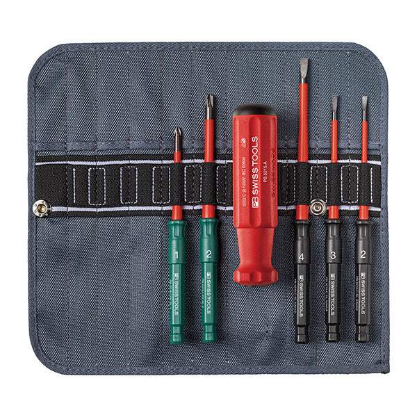 日本正規品 PBスイスツールズ 差替式絶縁ドライバーセット 5本組 (5217.SU)(7610733287802)