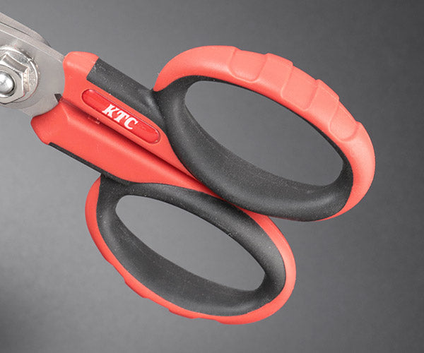 [26AW新商品] KTC ユーティリティシザーズ コンパクトタイプ 全長138mm 万能はさみ ステンレス 銅板 鉄板 アルミ板 ワイヤー コード 線材 切断 手の小さな方にも (PC-140)(4989433506968) 京都機械工具