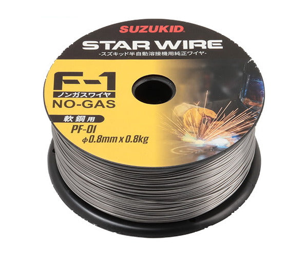 SUZUKID  PF-01 ノンガスワイヤ 軟鋼0.8φ×0.8kg スター電器