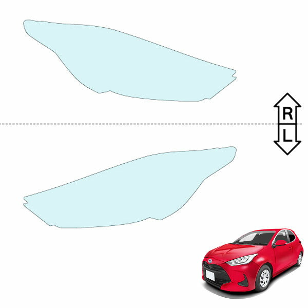カット済みヘッドライトプロテクションフィルム  トヨタ ヤリス ハイブリッド (R2.2-R5.12) (MXPH10型/MXPH15型) (Z) (PH0109L2005B0SA)