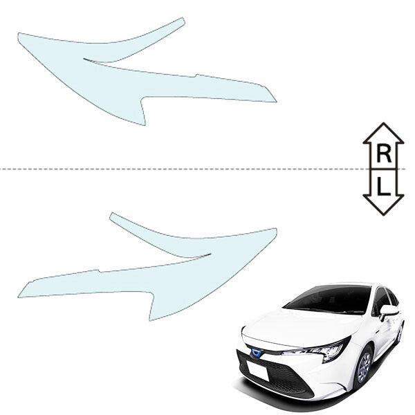 カット済みヘッドライトプロテクションフィルム  トヨタ カローラ ハイブリッド (R1.9-R4.9) (ZWE211型/ZWE214型) (G-X/S) (PH0118L1905A0SA)