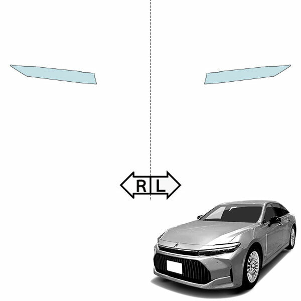 カット済みヘッドライトプロテクションフィルム  トヨタ クラウン セダン (R5.11-) (AZSH32型) (Z) (PH0121L2305A0SA)