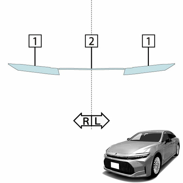 カット済みヘッドライトプロテクションフィルム  トヨタ クラウン セダン (R5.11-) (AZSH32型) (Z) (PH0121L2305A0SB)