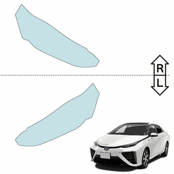 カット済みヘッドライトプロテクションフィルム  トヨタ MIRAI (H26.12-R2.11) (JPD10型) (BASE) (PH0123M1405A0SA)