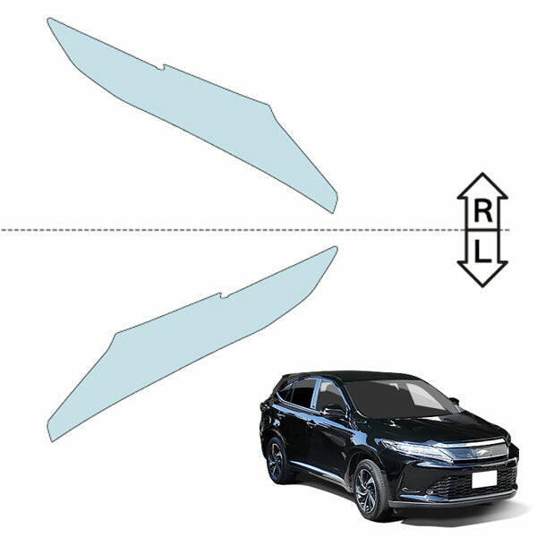 カット済みヘッドライトプロテクションフィルム  トヨタ ハリアー (H29.6-R2.5) (ZSU60W型/ZSU65W型/ASU60W型/ASU65W型) (PH0130K1705A0SA)